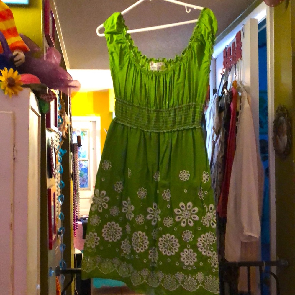 Lime green maxi dress